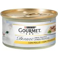 Alimento de Pollo Gourmet Diamant, Lata 85 G