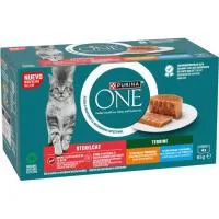 Alimento de Pollo para Gato Esterilizado One, Pack 4x95 G