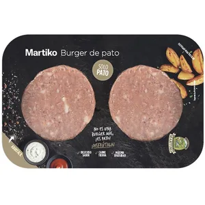 Hamburguesa de Solomillo de Pato Martiko, 2 Uds, Bandeja 250 G