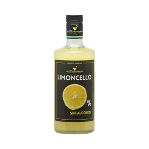 DEL Mediterraneo Limoncello (licor de Limón) sin Alcohol Botella 70 Cl. 700 ML