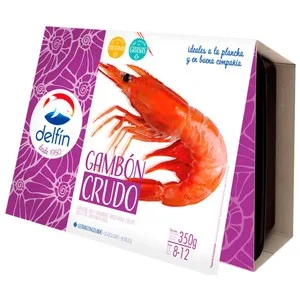 Delfín Gambones 8/12 Crudos y Ultracongelados Delfín 400 G. 350 G