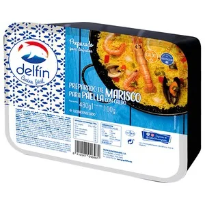 Delfín Preparado para Paella de Marisco con Caldo Delfín 480 G. 450 G