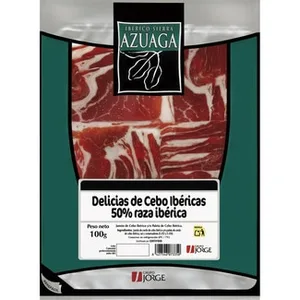 Delicias Ibéricas Jamón y Paleta de Cebo Ibérico 50% Raza Ibérica en Lonchas sin Gluten Sierra de Azuaga