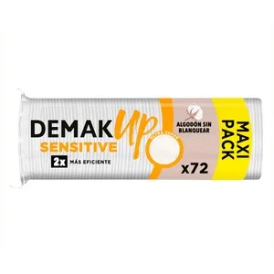 Demak UP Discos Desmaquillantes Redondos de Algodón para Pieles Sensibles Demak UP Sensitive 72 Uds. 60 UD
