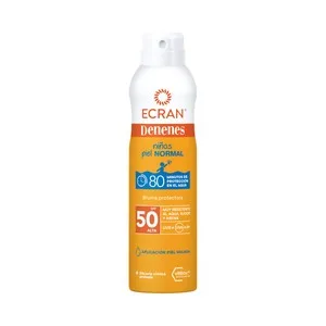 Denenes Spray Solar en Bruma, Especial para Niños con Piel Normal y FPS 50 (muy Alto) 250 Ml.