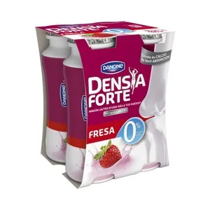 Densia Yogur Líquido Desnatado, con Sabor a Fresa y que Ayuda a el Control de la Densidad Ósea 0% de Danone 4 X 100 G. 400 G