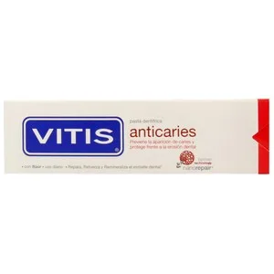 Vitis Dentífrico con Flúor que Previene las Caries y Protege Frente a la Erosión Dental Vitis 100 Ml.