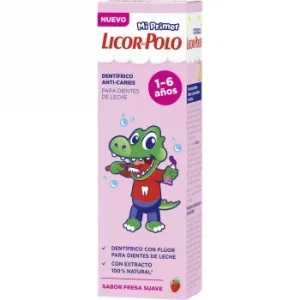 Dentífrico Junior 1 - 6 Años con Flúor para Dientes de Leche Sabor Fresa Suave Licor del Polo 50 Ml.