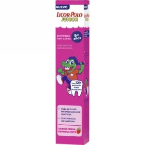 Dentífrico Junior + 6 Años con Flúor Sabor Fresa Refrescante Licor del Polo 75 Ml.