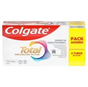 Dentífrico Prevención Activa Colgate Total Pack de 2 Unidades de 75 Ml.