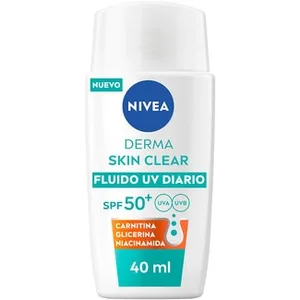 Derma Skin Clear Fluido UV Diario SPF 50+ con Carnitina, Glicerina y Niacinamida Nivea
