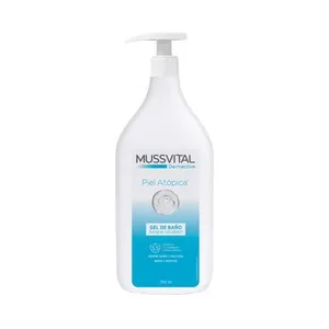 Mussvital Dermative Gel de Baño Emoliente y sin Jabón para Pieles Atópicas 750 Ml.