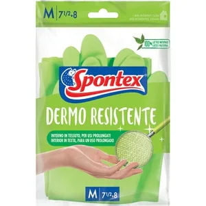 Dermo Resistente Guantes Reutilizables de Latex Interior 100% Textil Talla M Spontex