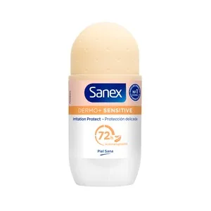 Sanex Dermo+ Sensitive Desodorante Roll On para Mujer, Antitranspirante hasta 72 Horas 90 Ml.