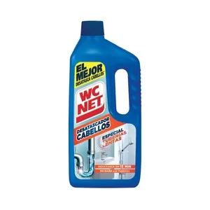 WC NET Desatascador en Gel Especial para Cabellos y Tuberías Lentas WC NET 1 L. 1000 ML