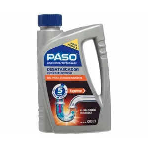 Desatascador Gel Express, para Atascos Severos, Paso, 1 Litro. 1000 ML