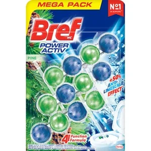 Desinfectante WC Colgador Power Activ Pine  Bref 3 Unidades