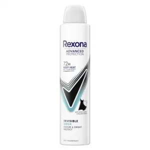 Desodorante en Spray Antitranspirante Invisible Aqua Rexona 200 Ml.