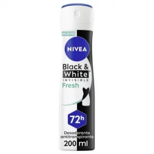 Desodorante en Spray Black & White Invisible Fresh Nivea 200 Ml.