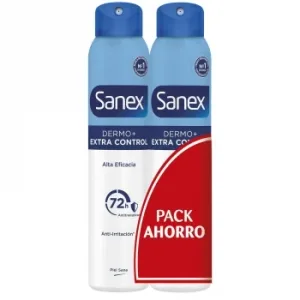 Desodorante en Spray Dermo Extra Control Sanex Pack de 2 Unidades de 200 Ml.