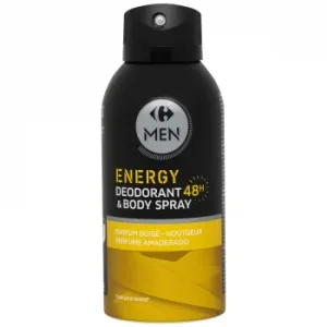 Desodorante en Spray Energy Perfume Amaderado Men Carrefour 150 Ml.