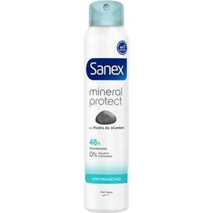 Desodorante Mineral-protect con Piedra de Alumbre Anti-manchas Unisex 48 H Sanex Natur Protect