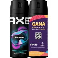 Desodorante para Hombre Marine Axe, Pack 2x150 Ml