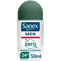 Desodorante para Hombre Zero % Normal Sanex, Roll On 50 Ml