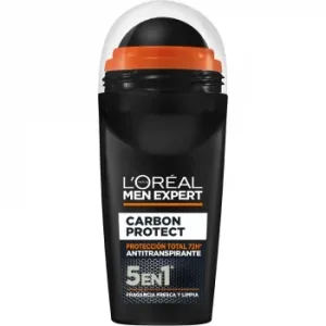 Desodorante Roll-on Anti-transpirante Carbón Protect L'oréal Men Expert 50 Ml.