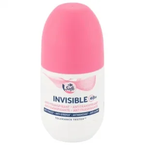Desodorante Roll-on Invisible Carrefour Soft 50 Ml.