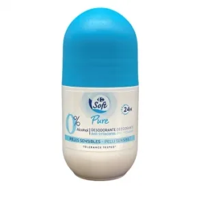 Desodorante Roll-on Pure Soft Carrefour 50 Ml.