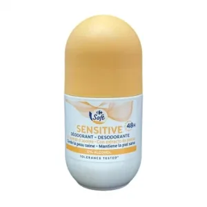 Desodorante Roll-on Sensitive con Extracto de Avena Soft Carrefour 50 Ml.