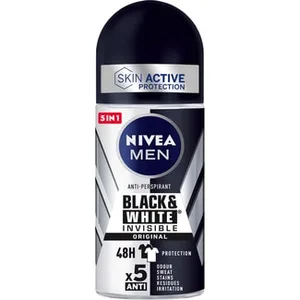 Desodorante Roll-on Skin Active Protection Black & White Invisible Anti-manchas 48h Nivea MEN