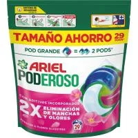 Detergente Cápsulas Ariel Poderoso Sensaciones, Bolsa 29 Dosis