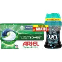 Detergente Cápsulas Ariel Original, Caja 22 Dosis + Unstoppables