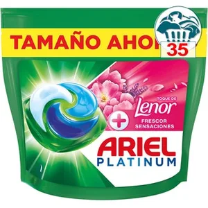 Detergente Cápsulas + Toque de Lenor Frescor Sensaciones Todo en 1 Pods Ariel