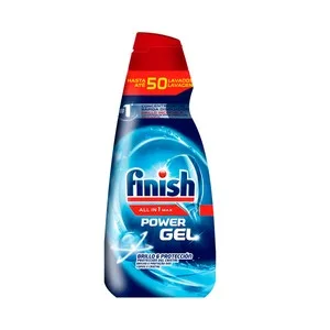 Finish Detergente Concentrado en Gel para Lavavajillas, Todo en 1 50 Lav. 1 L. 1000 ML