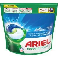 Detergente en Cápsulas Ariel Alpes, Bolsa 38 Dosis
