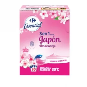 Detergente en Capsulas Japón Flor de Cerezo Essential Carrefour 30 Lavados.