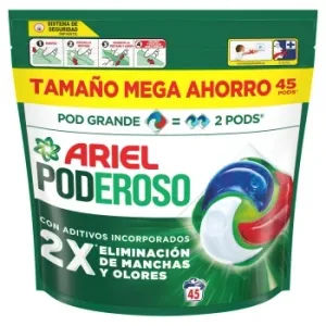 Detergente en Cápsulas Original Poderoso Ariel 45 Lavados.