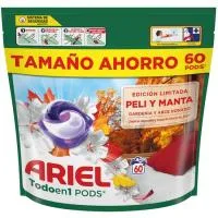 Detergente en Cápsulas Peli&manta Ariel, Bolsa 60 Dosis