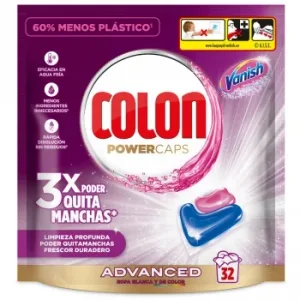 Detergente en Cápsulas Poder Quitamanchas Vanish Power Caps Advanced Colon 32 Ud.