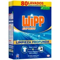 Detergente en Polvo Wipp, Maleta 80 Dosis