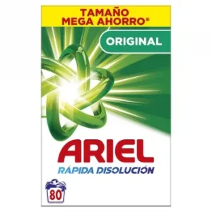 Detergente en Polvo Original Ariel 80 Lavados.