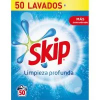 Detergente en Polvo Skip Clean, Maleta 50 Dosis