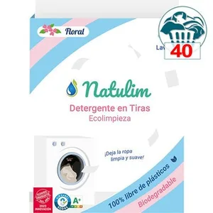 Detergente en Tiras Ecolimpieza Floral  Natulim 40.35 Dosis