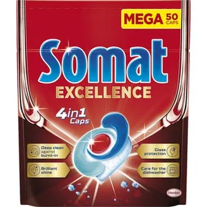 Detergente Lavavajillas Excellence 4 en 1 Caps Somat