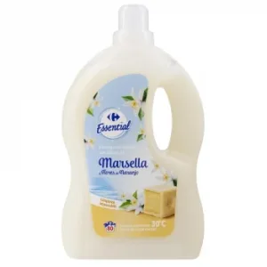 Detergente Líquido Marsella y Flores de Naranjo Essential Carrefour 80 Lavados.