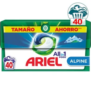 Detergente Máquina Líquido All In 1 Pods Alpes  Ariel 37.84 Dosis