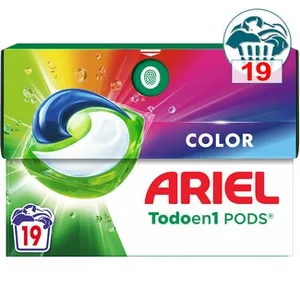 Detergente Cápsulas Color Todo en 1 Pods  Ariel 19 Dosis